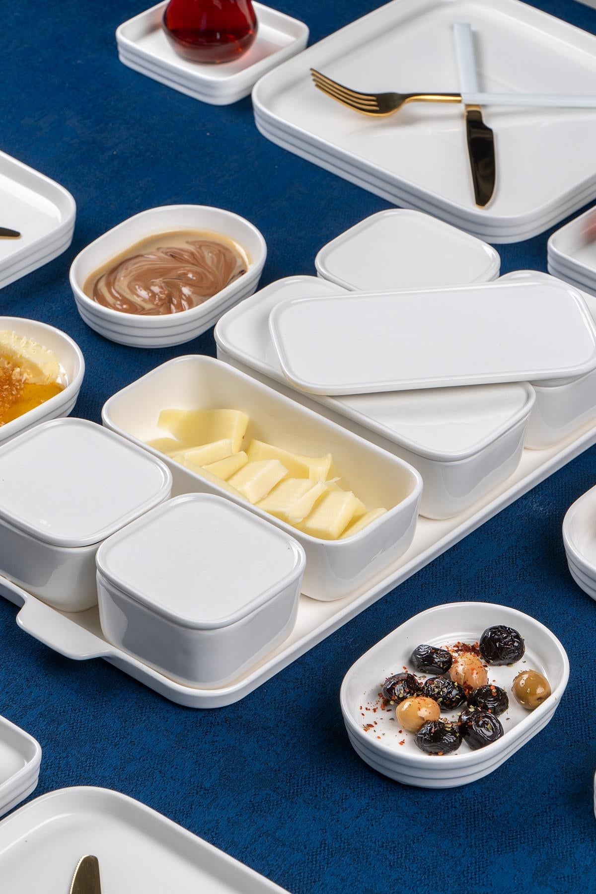 ACAR "BIANCO PERLA" Frühstück Geschirr Set