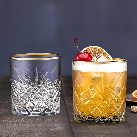 Pasabahce "TIMELESS" GOLD Trinkgläser 345ml