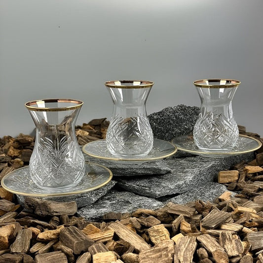 Pasabahce "TIMELESS" GOLD Teegläser Set