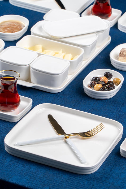 ACAR "BIANCO PERLA" Frühstück Geschirr Set