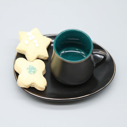 ACAR "MARS" ensemble de tasses à expresso/moka noir