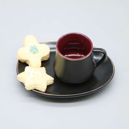 ACAR "MARS" ensemble de tasses à expresso/moka noir
