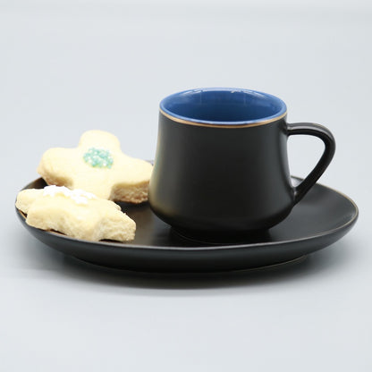 ACAR "MARS" ensemble de tasses à expresso/moka noir